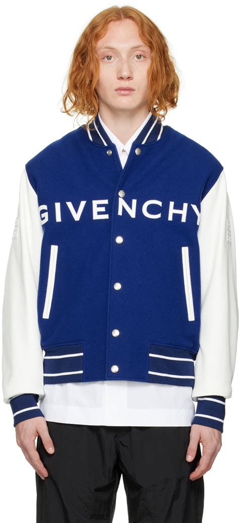 givenchy mens zip up jacket navy blue|Givenchy wool jacket.